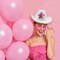 4E's Novelty White Cowgirl Hat with Pink Star, Brim Sequins and Light Pink Heart Sunglasses - Sparkly Cowgirl Hat Perfect Cowgirl Costume for Girls
